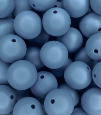 Siliconen kralen Staal Blauw BPA vrij speenkoord
