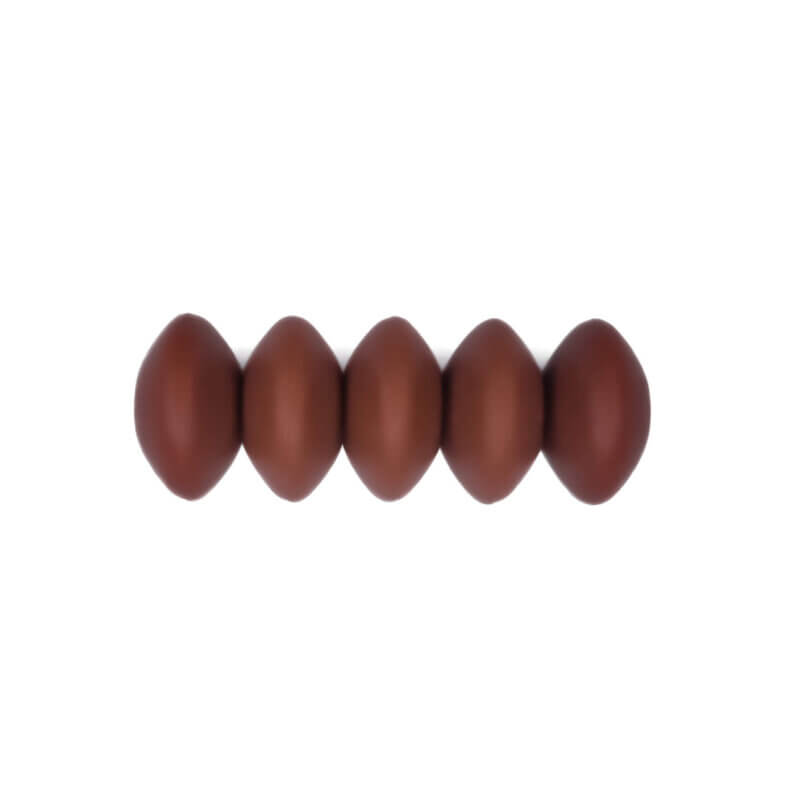 Oval 12 mm silicone bead Chestnut BPA free Wholesale