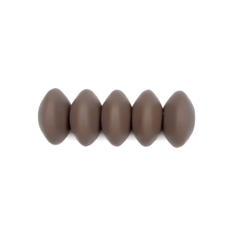 Oval 12 mm silicone bead Dark Oak BPA free Wholesale