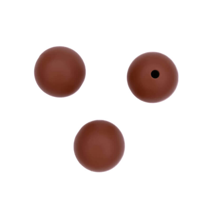 Perles de silicone marron cordon pour tétine grossiste