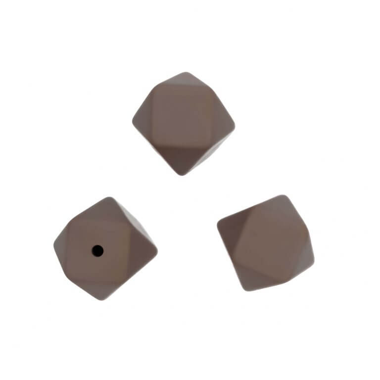 Perles en silicone hexagonales Chêne foncé Sans BPA Cordon pour tétines en gros