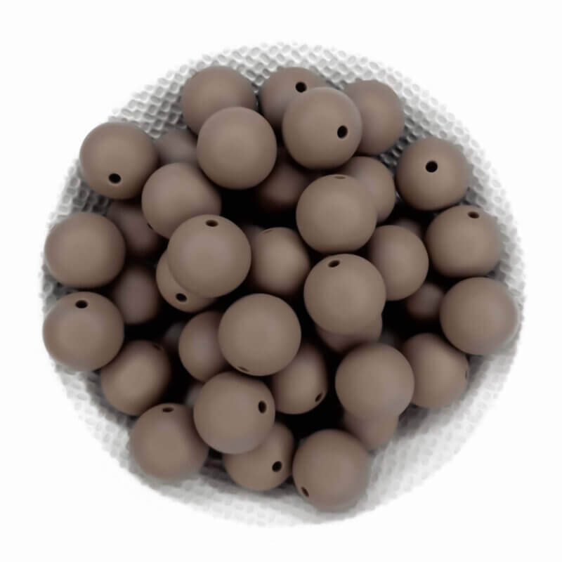 Silicone Beads Dark Oak Wholesale