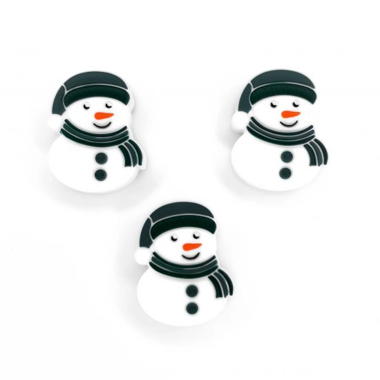 Siliconen kraal sneeuwpop bpa vrij snow man groothandel