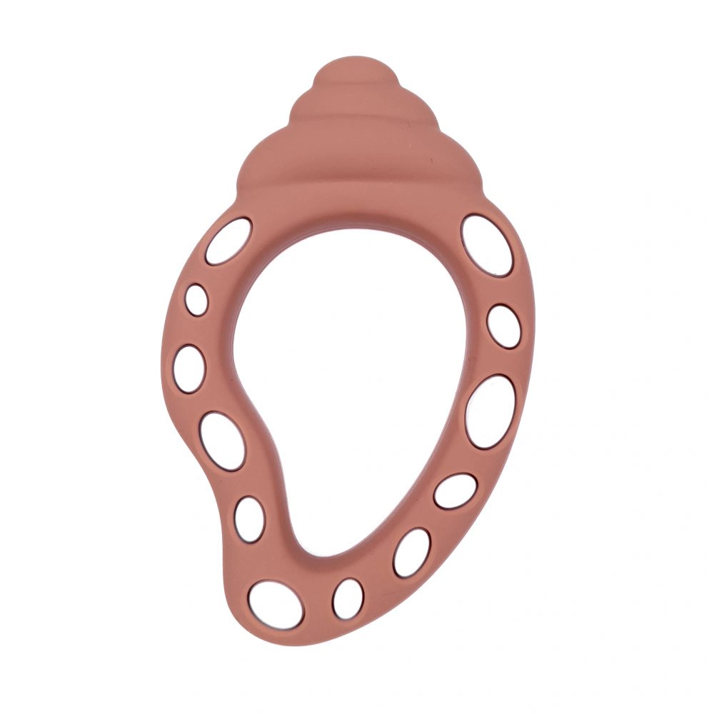 Siliconen bijtfiguur Schelp Milk Chocolate groothandel baby accessoires