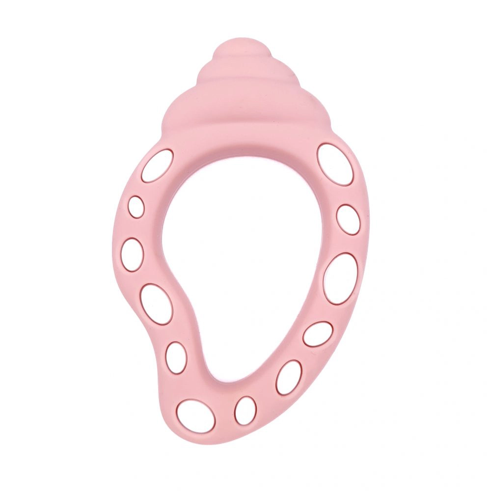 Siliconen bijtfiguur Schelp Poeder Nude groothandel baby accessoires