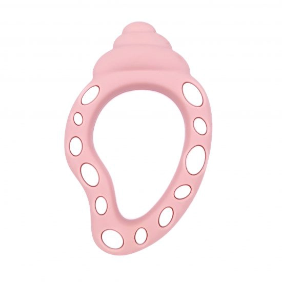 Siliconen bijtfiguur Schelp Poeder Nude groothandel baby accessoires