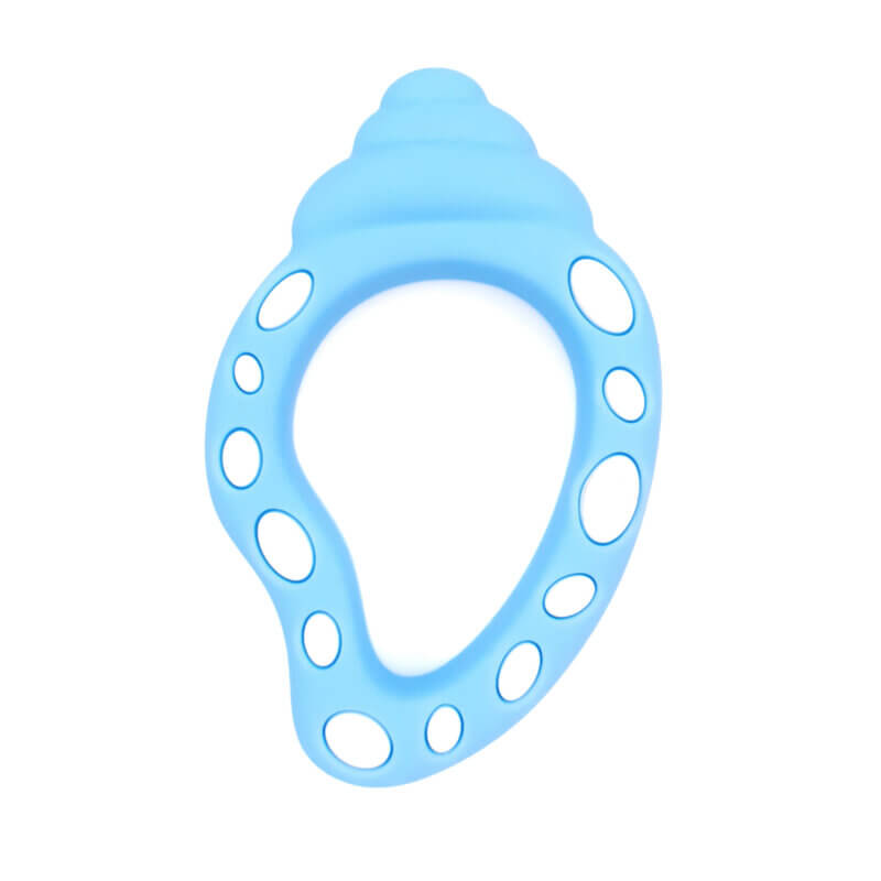 Silicone teething figure Shell Light Sky Blue wholesale baby accessories