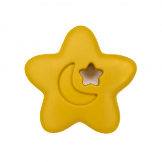Siliconen Ster bijtfiguur oker geel groothandel baby accessoires