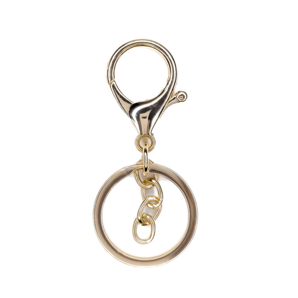 Luxe sleutelhangers - Zilver, Koper, Goud, Titanium en Mat Zwart <ul> <li>5 keuze kleuren: Zilver, Koper, Goud, Titanium en Mat Zwart</li> <li>Met zowel een sleutelring als een ketting voor bevestiging</li> <li>Grote ringen, formaat 29 mm.</li> <li>Grotere musketonhaak dan standaard musketonhaak sleutelhanger, formaat 20 mm.</li> </ul> Jootjes Haakcadeautjes