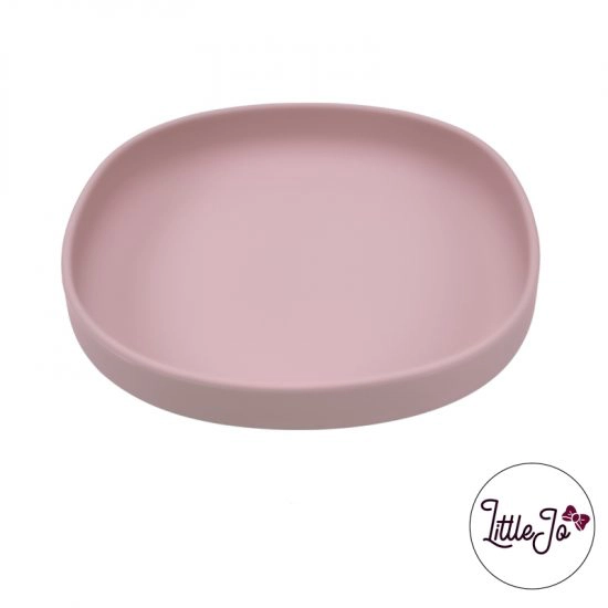 Kinderservies Bord Siliconen Baby Veilig BPA Vrij LittleJo Groothandel Oud Roze