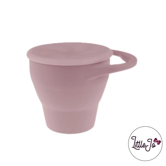 Siliconen snack cup oud roze groothandel bpa vrij littlejo