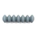 Silicone beads discus oval 12 mm ocean