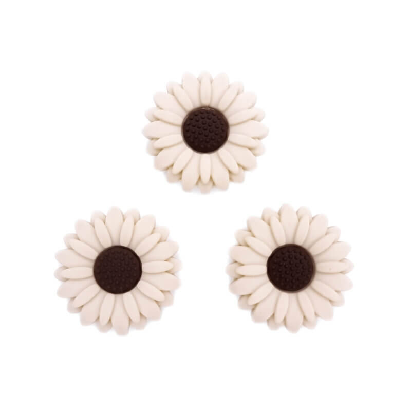Silikonperle Blume Alte Spitze Gänseblümchen 30 mm Großhandel Schnuller Schnur