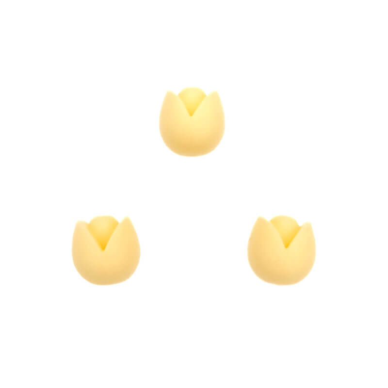 Silikon Perle Tulpe hellgelb Großhandel Schnuller Schnur Beißring bpa frei