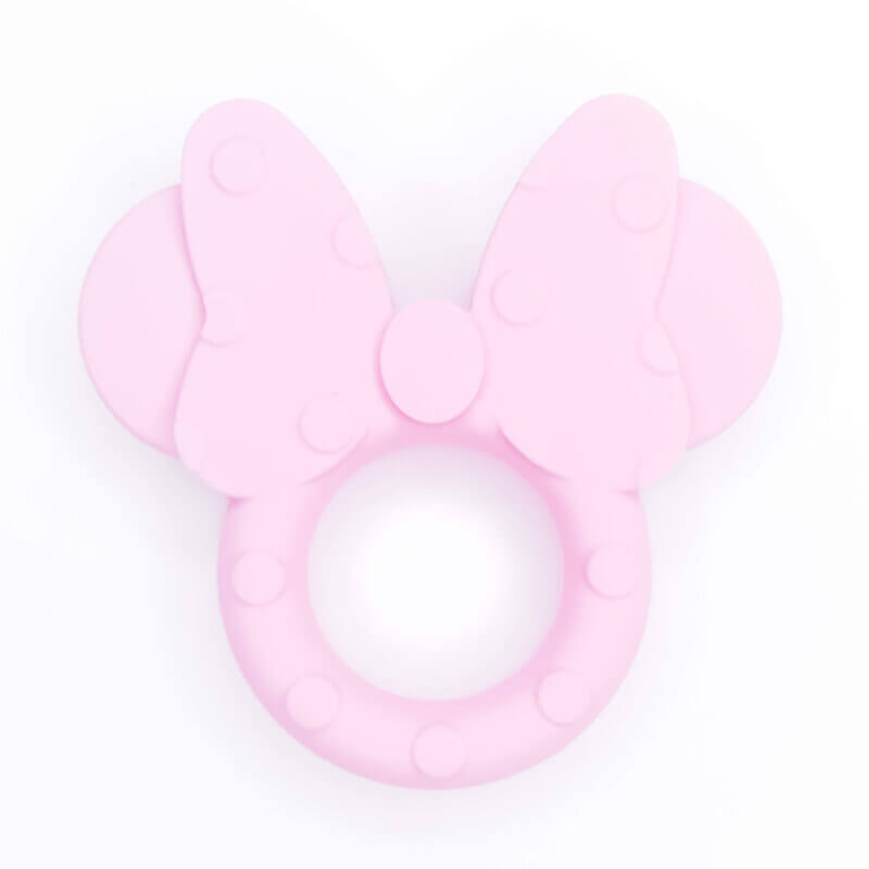 Silicone teething figure - Minnie - Peach Pink