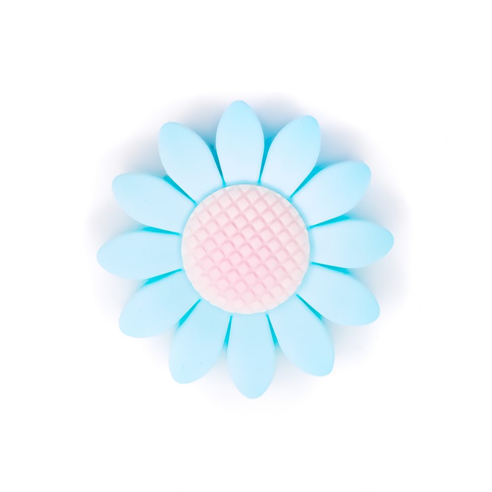 Siliconen  Kraal - Margriet - Paradijs Blauw