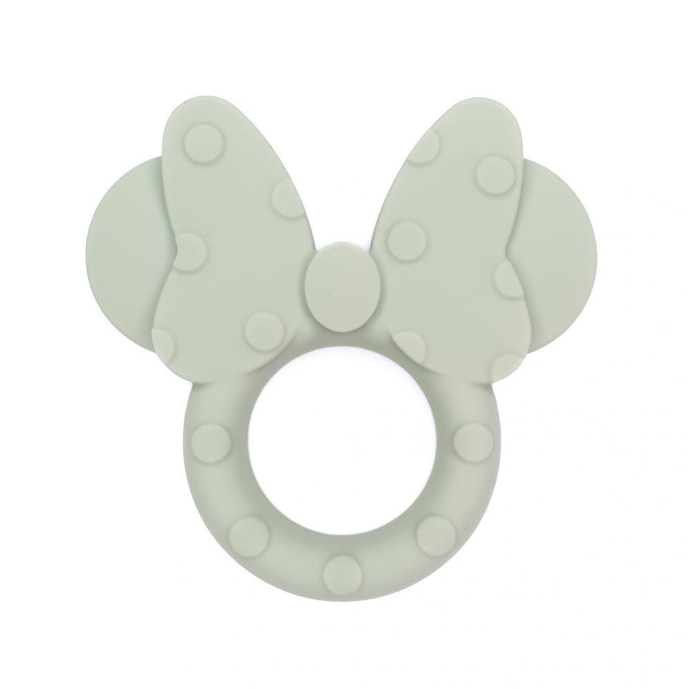 Siliconen bijtfiguur - Minnie - Pistache