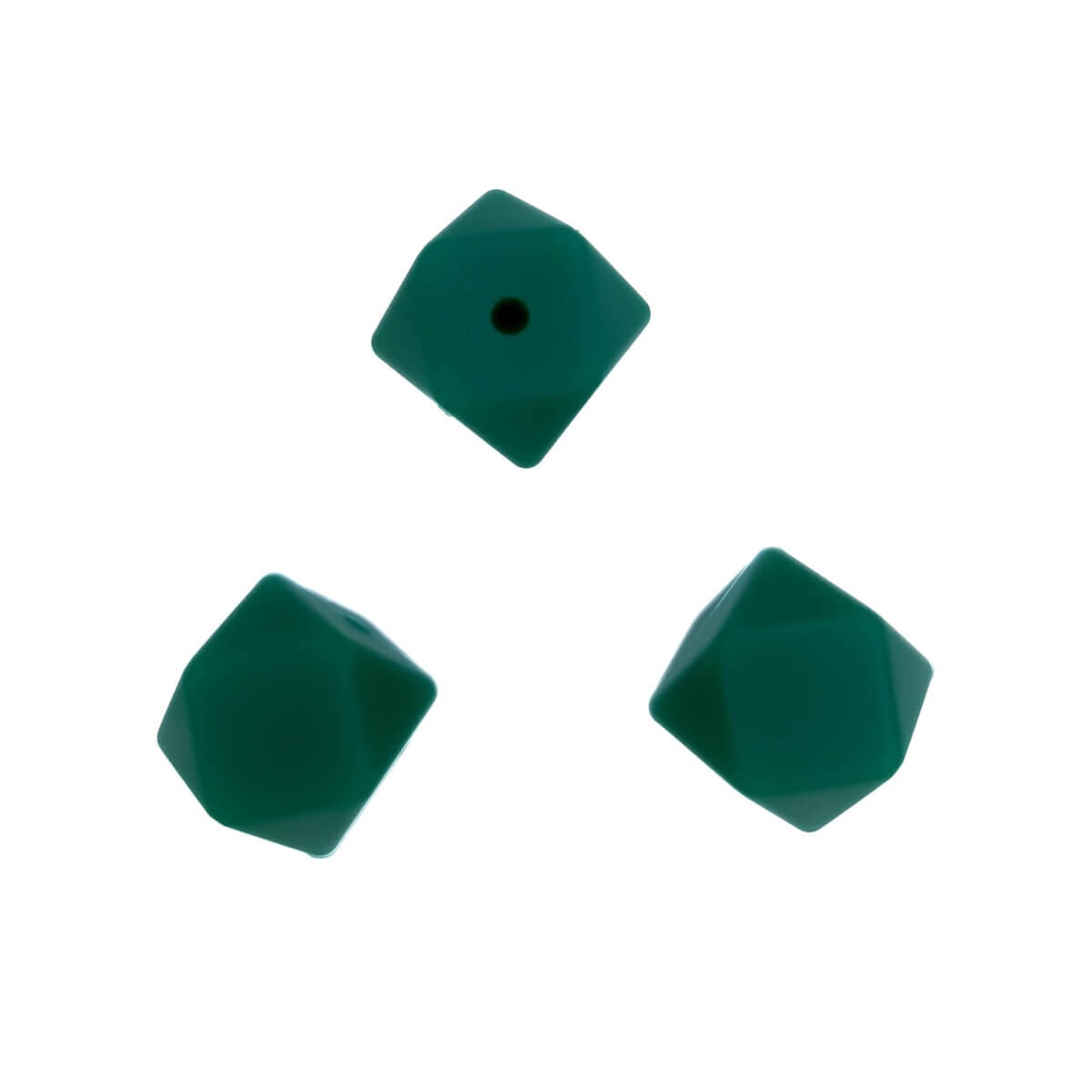 Kleurcode Spar Groen - Type: Siliconen kralen hexagon / geometrisch - Formaat: 17 mm - BPA-, Ftalaten-, Lood-, PVC- en Gif-vrij - CE-gecertificeerd - Medische kwaliteit siliconen kralen Jootjes Haakcadeautjes