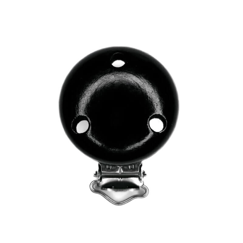 Wooden Pacifier Clip black with holes EN12586 EN71 Wholesale buy pacifier cord safe lacquer