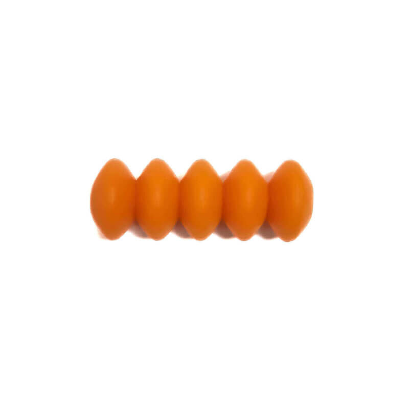 Silicone beads - Oval - 12 mm - Orange