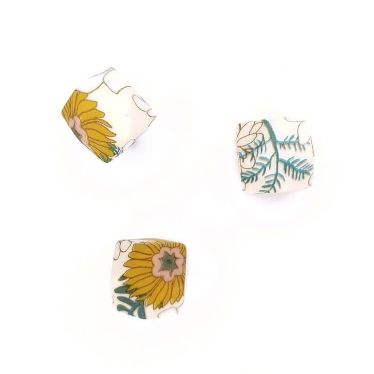 Silikonperlen Artsy Daisy hexagon kaufen Großhandel