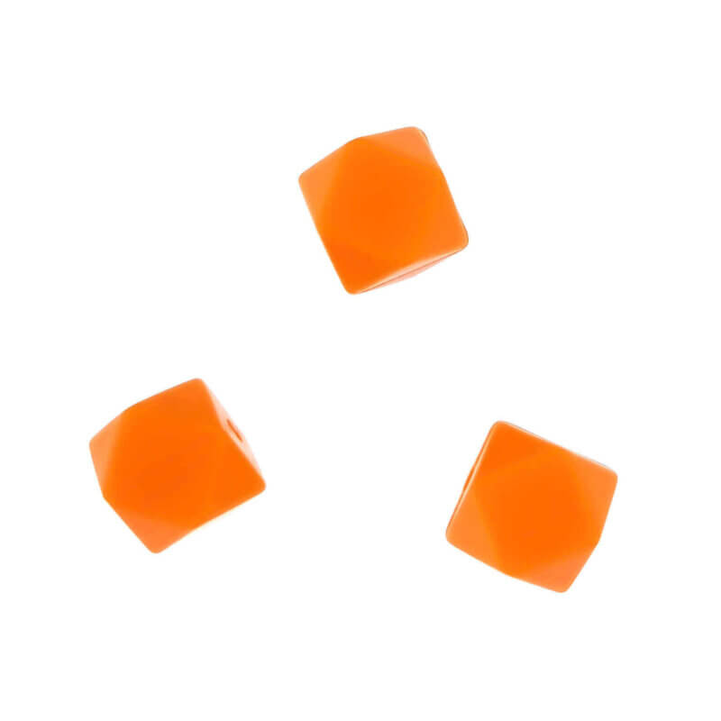 Silicone beads hexagon 11 mm wholesale buy wholesale orange