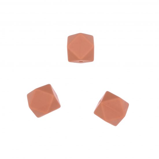Siliconen kralen speenkoord bijtring groothandel inkopen terracotta hexagon