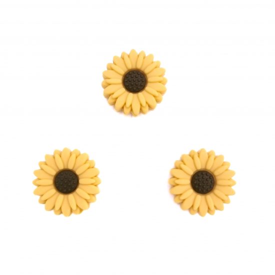 Daisy kralen inkopen groothandel speenkoord zon geel 20 mm