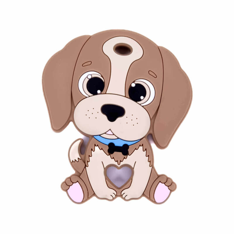 Silicone teething figure dog wholesale buy pacifier cord milk chocolate