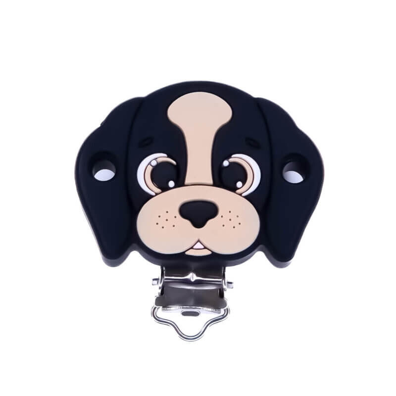 Schnullerclip Hund Großhandel kaufen Dummy Schnur schwarz