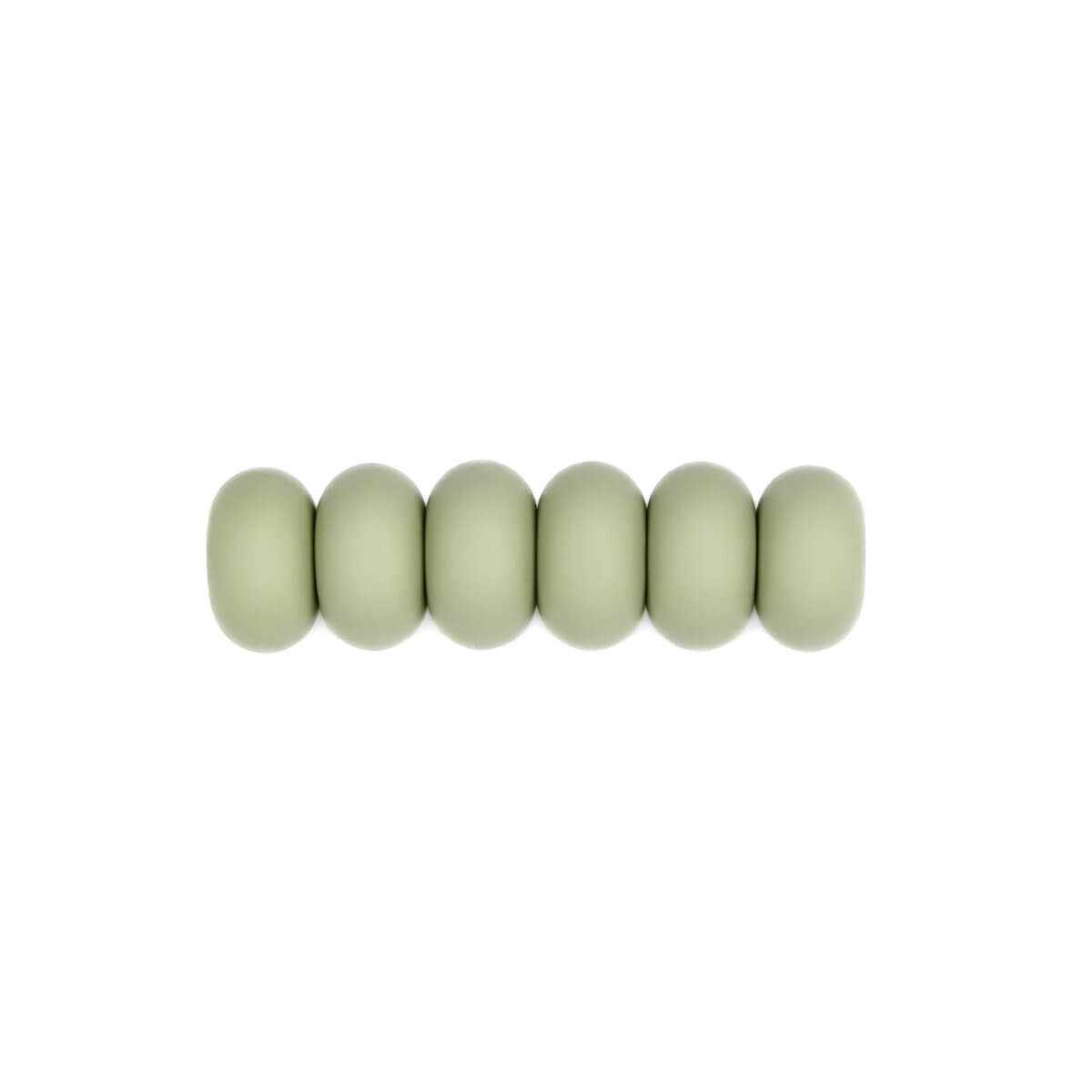 Color code pistachio - Type: Silicone beads abacus
- Also known as: flat round bead, abacus bead, oval silicone bead.
- Size: 14 mm
- BPA-, Phthalates-, Lead-, PVC- and Poison-free
- CE-certified
- Medical grade silicone beads Jootjes Haakcadeautjes