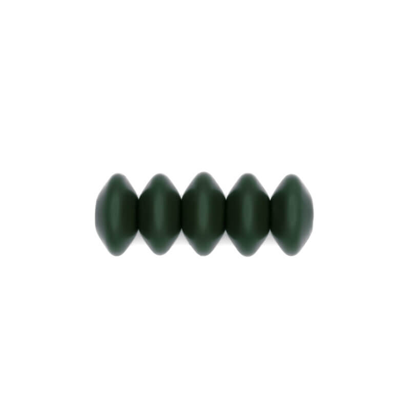 Silicone beads - Oval - 12 mm - Hunter Green