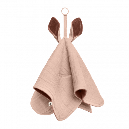 BIBS Tutteldoekje Tutdoekje Cuddle Cloth Kangaroo Blush Woodchuck