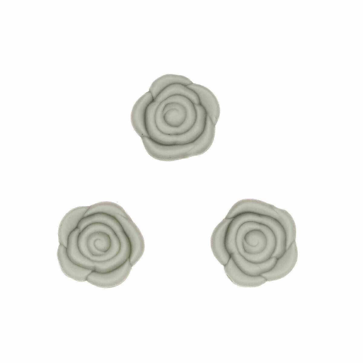 Silicone beads rose 20 mm round buy wholesale pacifier cord teething ring pistachio