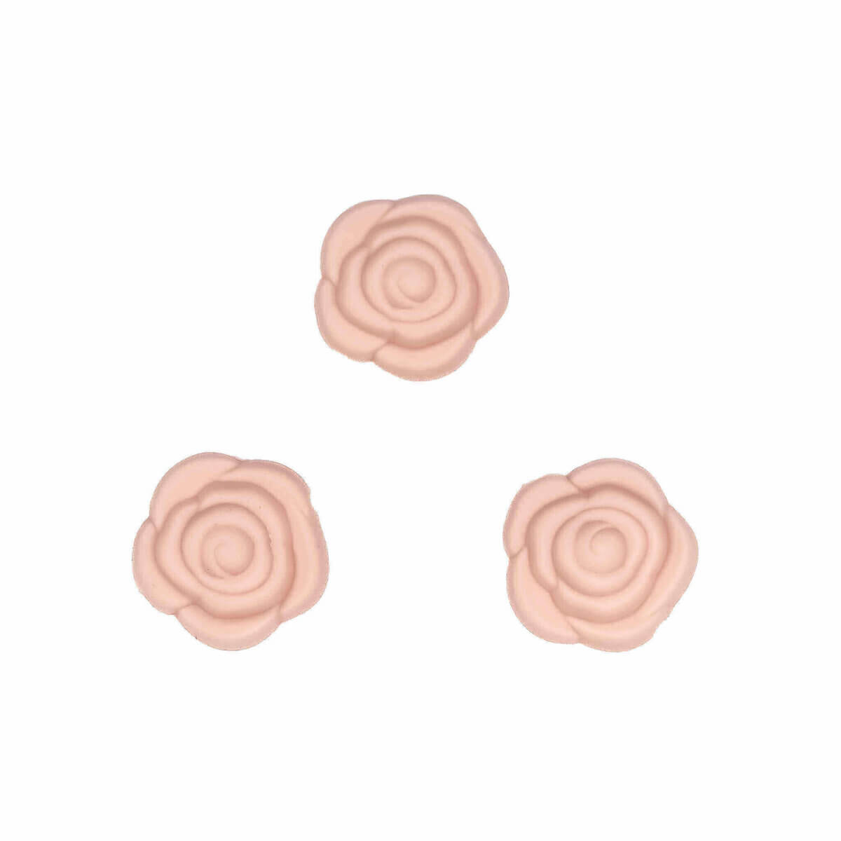 Silicone beads rose 20 mm round buy wholesale pacifier cord teething ring peach