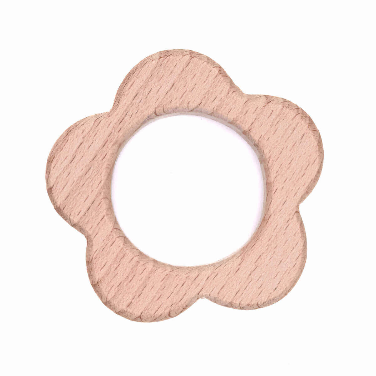 Wooden teething ring flower beech wood baby safe wholesale