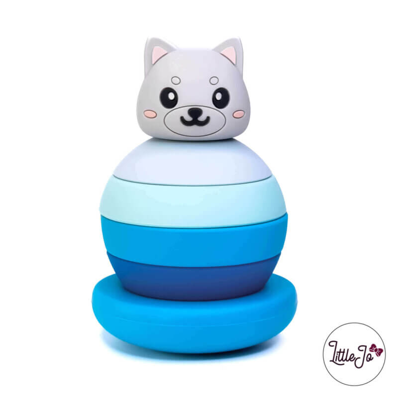 Stack rocker wobble tower silicone LittleJo Little Jo Little Jo Toy Cat Arctic