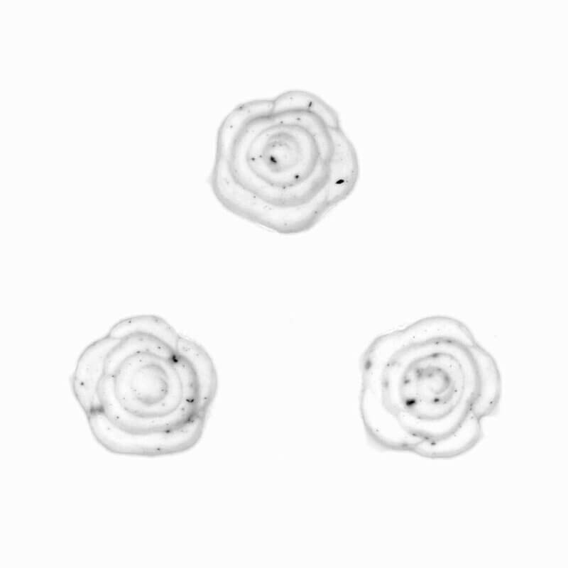 Silicone beads rose white speckle 20 mm round buy wholesale pacifier cord teething ring