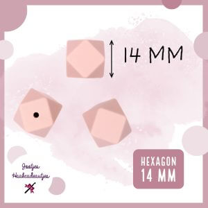 Siliconen kralen hexagon 14 mm groothandel bpa vrij speenkoord bijtring