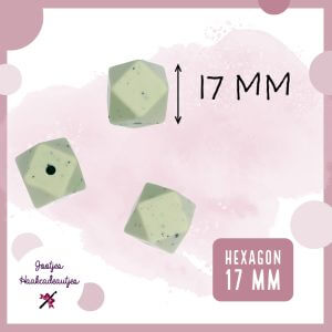 Siliconen kralen hexagon 17 mm groothandel inkopen speenkoord bijtring
