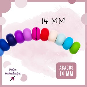 Siliconen kralen 14 mm abacus speenkoord bijtring groothandel inkopen