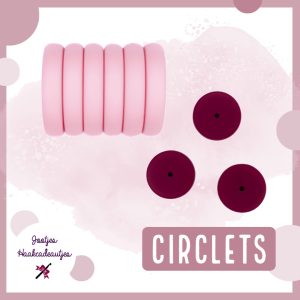 Siliconen kralen Circlets plat en rond 25 mm bpa vrij groothandel
