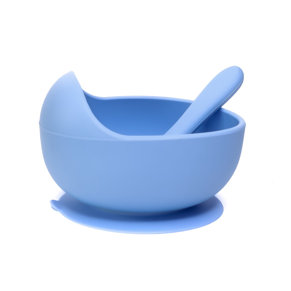 Kom en lepel LittleJo Kinderservies Groothandel Baby accessoires Blauw