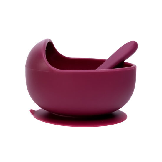 Kom en lepel LittleJo Kinderservies Groothandel Baby accessoires Berry