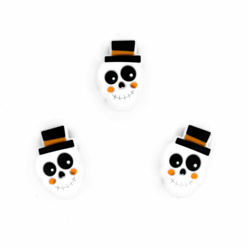 Silicone bead halloween skull hat wholesale bpa free