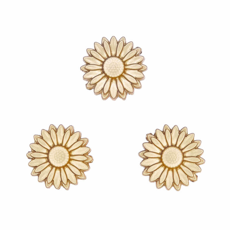 Silicone beads daisy golden nugget gold wholesale bpa free
