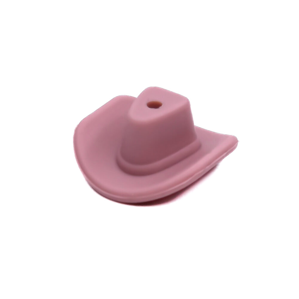 Siliconen kraal cowboy hoed rose groothandel bpa vrij