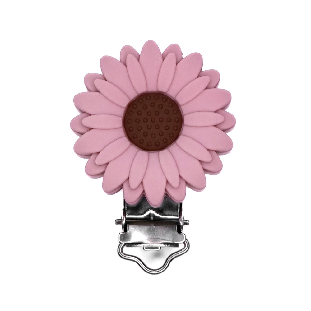 Speenclip siliconen daisy bloem groothandel bpa vrij speenkoord wagenspanner bijtring rose