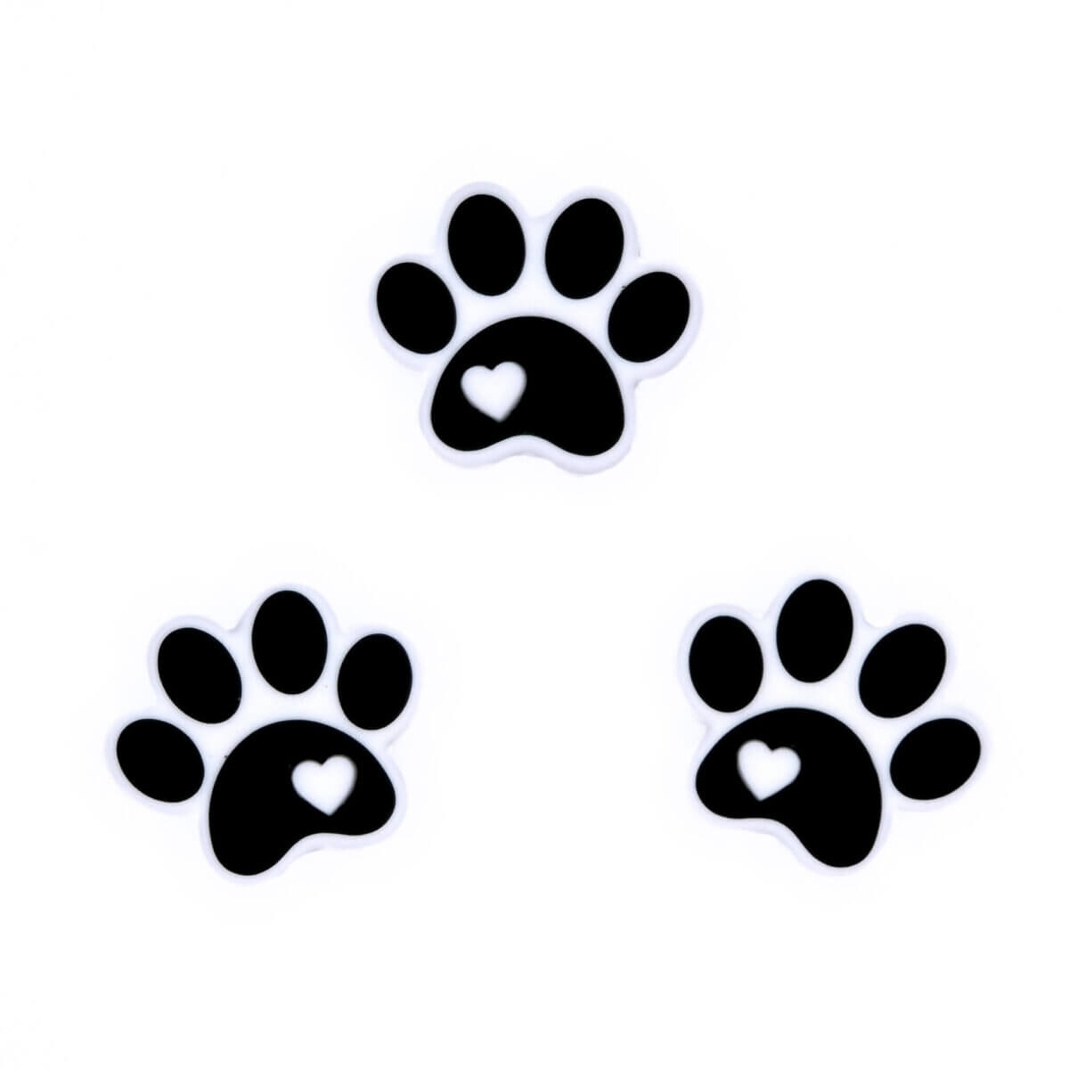 Silicone beads animals foot dogs paw white pacifier cord teething ring wholesale bpa free