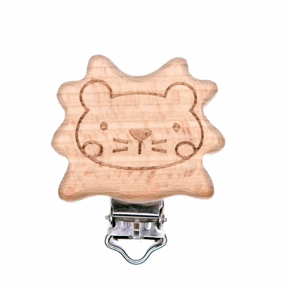 Attache-sucette en bois de hêtre tiger wholesale dummy cord pram spoiler
